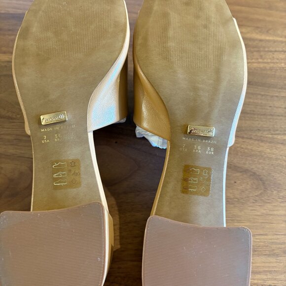 L'Intervalle Fortunata mule sandal heel camel NWT ✨HP - Picture 9 of 11